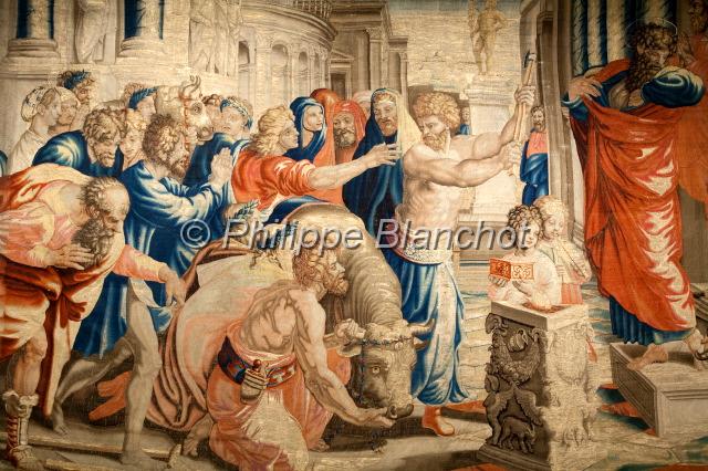 luxembourg 16.JPG - Tapisserie des Gobelins, Salle des fêtes (salle Victor Abens)Château de ViandenArdennes luxembourgeoises, district de DiekirchGrand Duché de Luxembourg